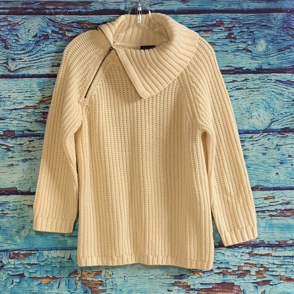 Spense Knits Offset Collar Sweater - Picture 1 of 8